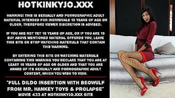 Beowulf Ile Bay Hankey'Nin Zevk Ürünlerini Kullanarak Derin Dildo Oyunu Ve Rektal Prolaps Deneyimi