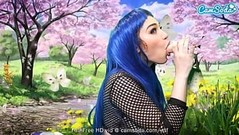 Cosplay Yapan Genç Kız, Oyuncaklar Üzerinde Oral Seks Yaparken Sybian'Da Duygusal Bir Sürüşe Dalıyor
